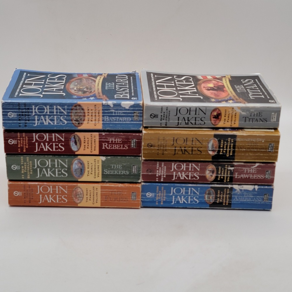 John Jakes The Kent Family Chronicles Paperback Set Volumes 1-8 Complete Fair